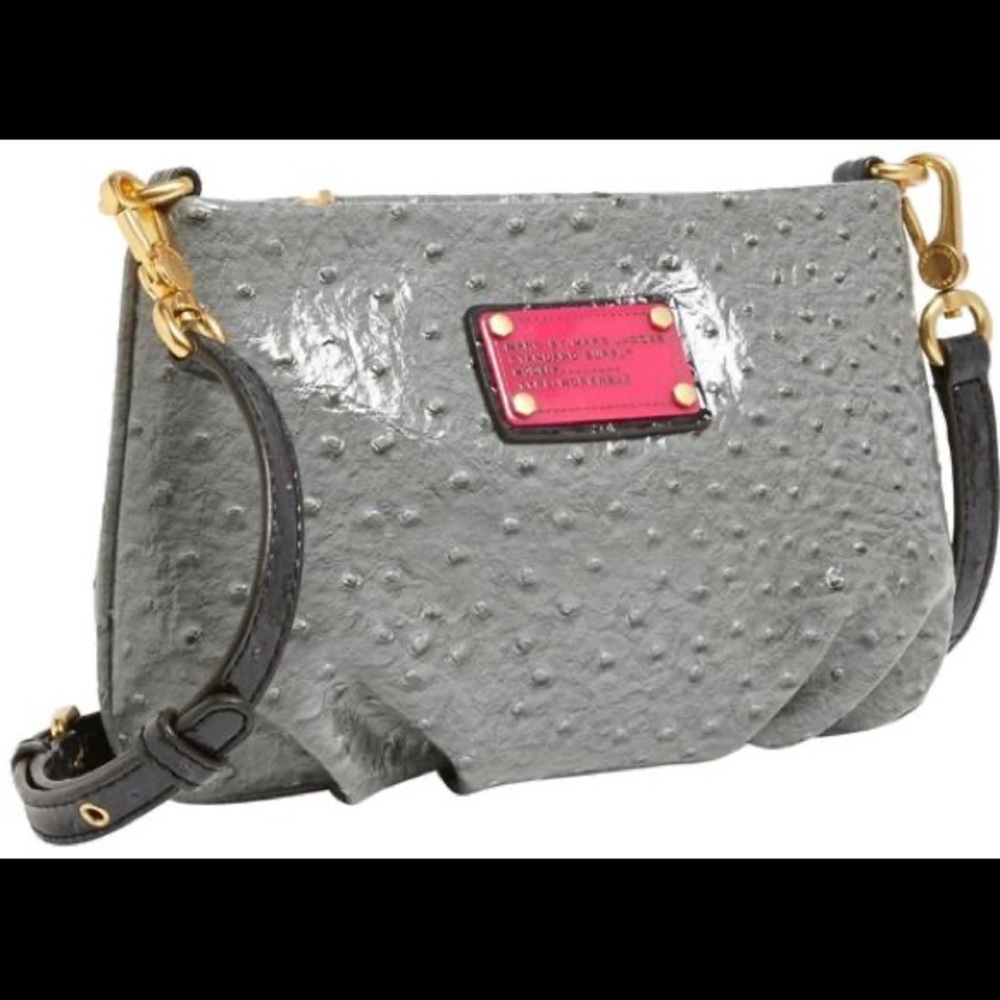 Marc Jacobs Embossed Ostrich Cross Body Bag